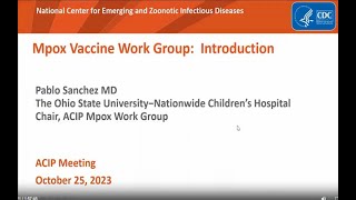 October 2023 ACIP Meeting - Mpox Vaccines