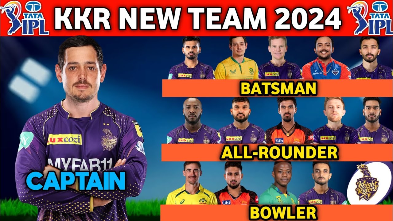 IPL 2024 | Kolkata Knight Riders Team Full Squad | KKR Full Squad 2024 ...