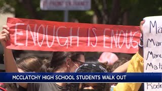 Hundreds of McClatchy students walk out to protest gun violence