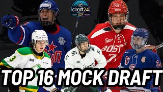 2024 NHL MOCK DRAFT | TOP 16 Lottery Picks | Highlights