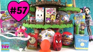 Blind Bag Treehouse #57 Unboxing | Shopkins Moofia Play Doh Pez Surprizamals | PSToyReviews