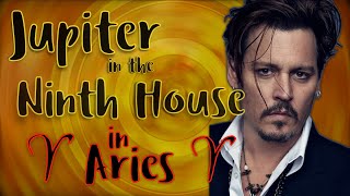Jupiter in Aries in the 9th House (Johnny Depp)