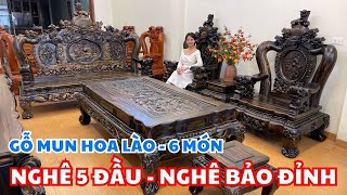 Bộ bàn ghế Nghê 5 Đầu Nghê Bảo Đỉnh mẫu ghế được yêu thích nhất tại Đồ gỗ Vương Thao