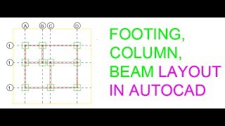 autocad tutorial-how to create footing column and beam layout in tamil