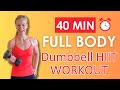 40 MIN FULL BODY DUMBBELL HIIT WORKOUT // Low Impact