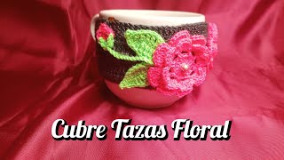 Cubre Tazas Floral A Crochet PASO A PASO | Tejiendo Con Fanny