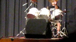 Master of Puppets on drums at River View High School talent show