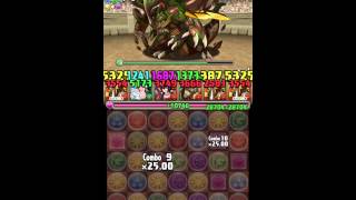 【パズドラ】第20回チャレンジダンジョン Lv9 覚醒無効 覚醒ラーPT