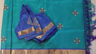 Kasuthi embroidery on pattu saree| karnataka special traditional embroidery