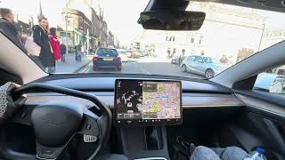 Driving around central Edinburgh || From Asturias 🇪🇸 to Scotland 💙🤍 || Tesla Model 3 AWD Legacy