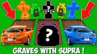 What GRAVE TO CHOOSE TO GET A SUPRA in Minecraft ? LAVA VS WATER VS SECRET SUPRA GRAVE !