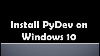 PyDev Installation and Setting Python Interpreter in Eclipse