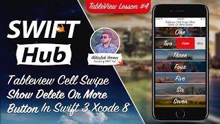 Lesson #4 | Tableview Cell Swipe Show Delete Or More Button In Swift