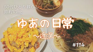 【50代一人暮らしVlog】節約飯/電気代にびっくり😰/土用のうどんと梅/