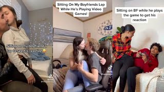 Sitting On My Boyfriend's Lap While He Is Gaming & See His Reaction Tiktok Compilation