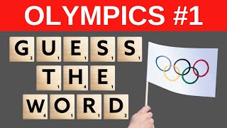 WORD SCRAMBLE PUZZLE - OLYMPICS #1: Jumbled Letter Game. Fun Sports Quiz.