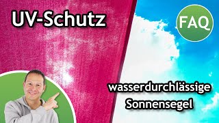 Haben wasserdurchlässige Sonnensegel z.B. aus HDPE einen UV-Schutz? | FAQ ☀️ Pina