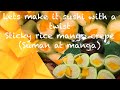 Mango Sushi- Sticky rice mango crepe#shorts #sushi#streetfood#vegan#pinoyrecipes#thaifood