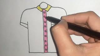 How to draw men shirt easy/new drawing ideas/gents Shirt drawing,#shirts,