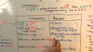 Doing a Conditional Complementary Angle proof (Geo