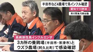 鶏など64万羽余り殺処分へ…愛知県半田市などの4つの養鶏場等で高病原性鳥インフルエンザ 今年県内11例目に