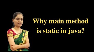 Why main method is static in java | Java interview question | Placement java course