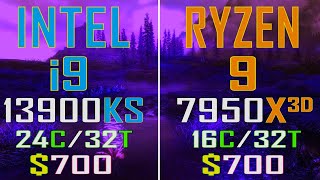 RYZEN 9 7950X3D vs INTEL i9 13900KS || PC GAMES TEST ||