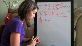 Euler's Method Example 1 PART 2/3 (KristaKingMath)