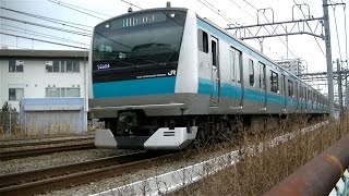 JR京浜東北線E233系各駅停車大宮行き 川崎駅付近通過