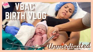 Successful VBAC Unmedicated Positive Labor and Delivery Vlog EMOTIONAL | Oh Mother
