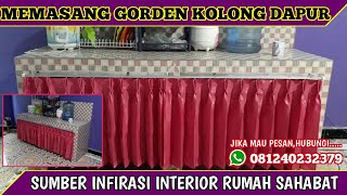 Cara Memasang Gorden Kolong Dapur | gorden meja dapur sederhana | gorden penutup kolong meja dapur