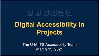 Digital Accessibility in Projects