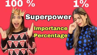 Superpower~ If you get Importance % in Real Life.. @PragatiVermaa @TriptiVerma