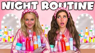 COPYiNG My 12 Year Old SiSTERS NiGHT ROUTiNE!!
