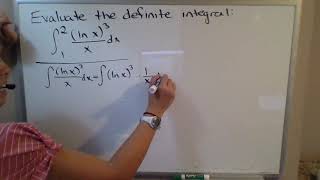 definite integral involving natural logarithm