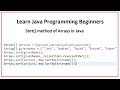 Sorting of an array in java | Sorting array in java using comparator