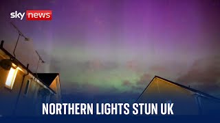 Northern Lights illuminate skies across the UK during solar storm