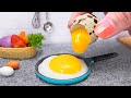 Satisfying Miniature Amazing Breakfast with Eggs Recipe - Tasty Breakfast  Idea with Mini Yummy