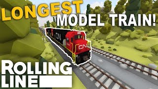 GIANT TRAIN!  -  Rolling Line VR Toy Train Simulator  -  Map  -  Tiny Chicago