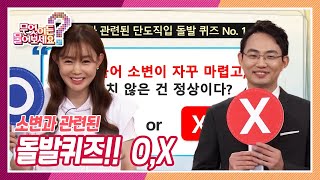 [무엇이든 물어보세요] 소변과 관련된 돌발퀴즈!! O,X | KBS 220328 방송