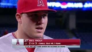 LAA@TOR: Trout discusses his swing, Weaver and Krauss