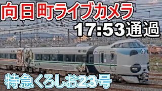 【向日町ライブカメラ】特急くろしお23号　白浜行き　287系　サステナブルsmileトレイン