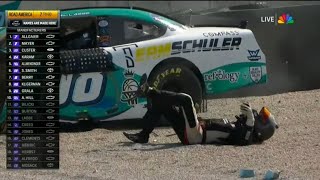 CAUTION #6 FOR HARD HIT BY ALEX LABBE - 2023 ROAD AMERICA 180 - 2023 NASCAR XFINITY SERIES