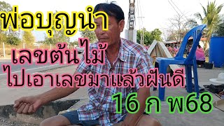 พ่อบุญนำเลขต้นไม้ไปเอาเลขมาแล้วฝันดี16 ก พ68