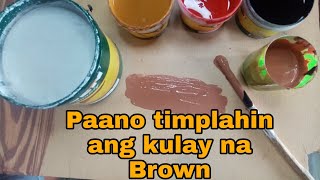 Paano timplahin ang kulay na Brown