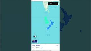 Uk vs New Zealand-size comparison #geography #map #viral #foryou #shorts #fyp #trending