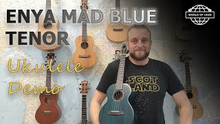 Enya EUT-MAD Blue Tenor Ukulele Low G Demo