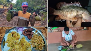 भावेशला लागला खूप दिवसानंतर मासा , कोवळ्या फणसाची पूस भाजी | Night fishing kokan @TejaGurav