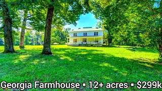 Georgia Farmhouse For Sale | $299k | 12+ acres | 6bd | Georgia Farms For Sale | Georgia Real Estate