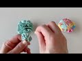 手縫いで簡単♡布のお花ブローチの作り方♡ヘアピンやヘアゴムにも！how to make a fabric flower brooch ♡sewing tutorial*diy